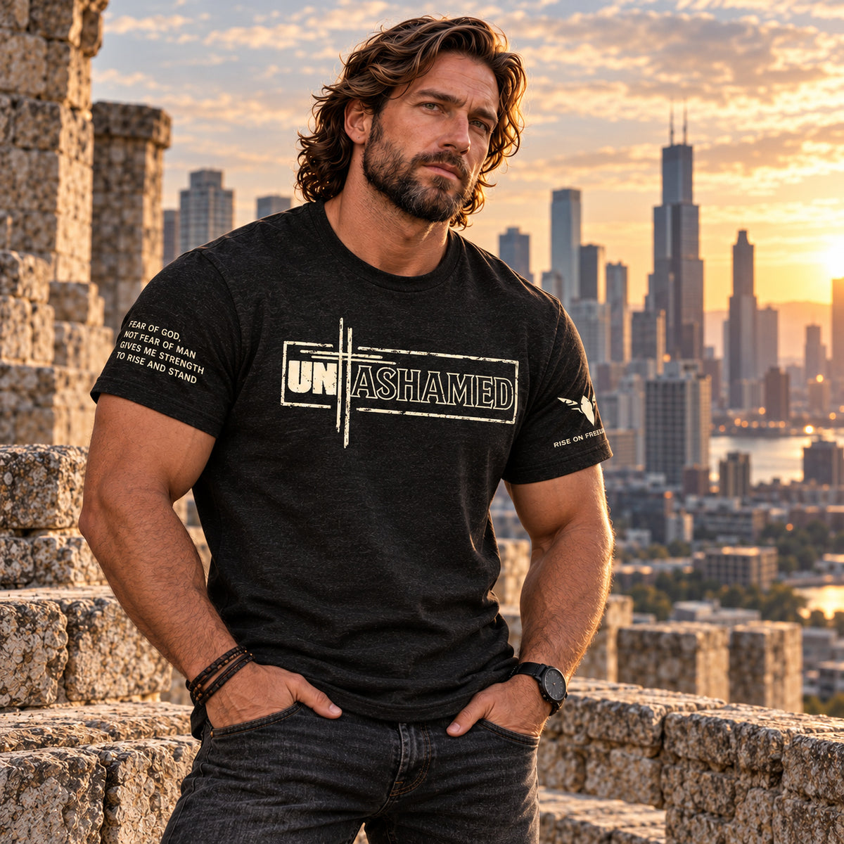 UNASHAMED - Antique Bone ✦ Fellowship Tee ✦ Black