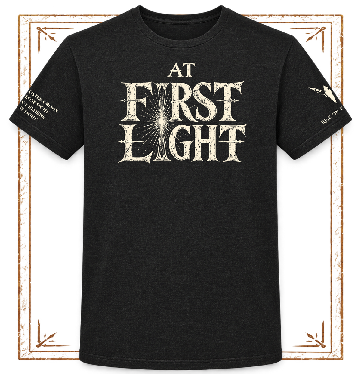 AT FIRST LIGHT - Antique Bone ✦ Fellowship Tee ✦ Black