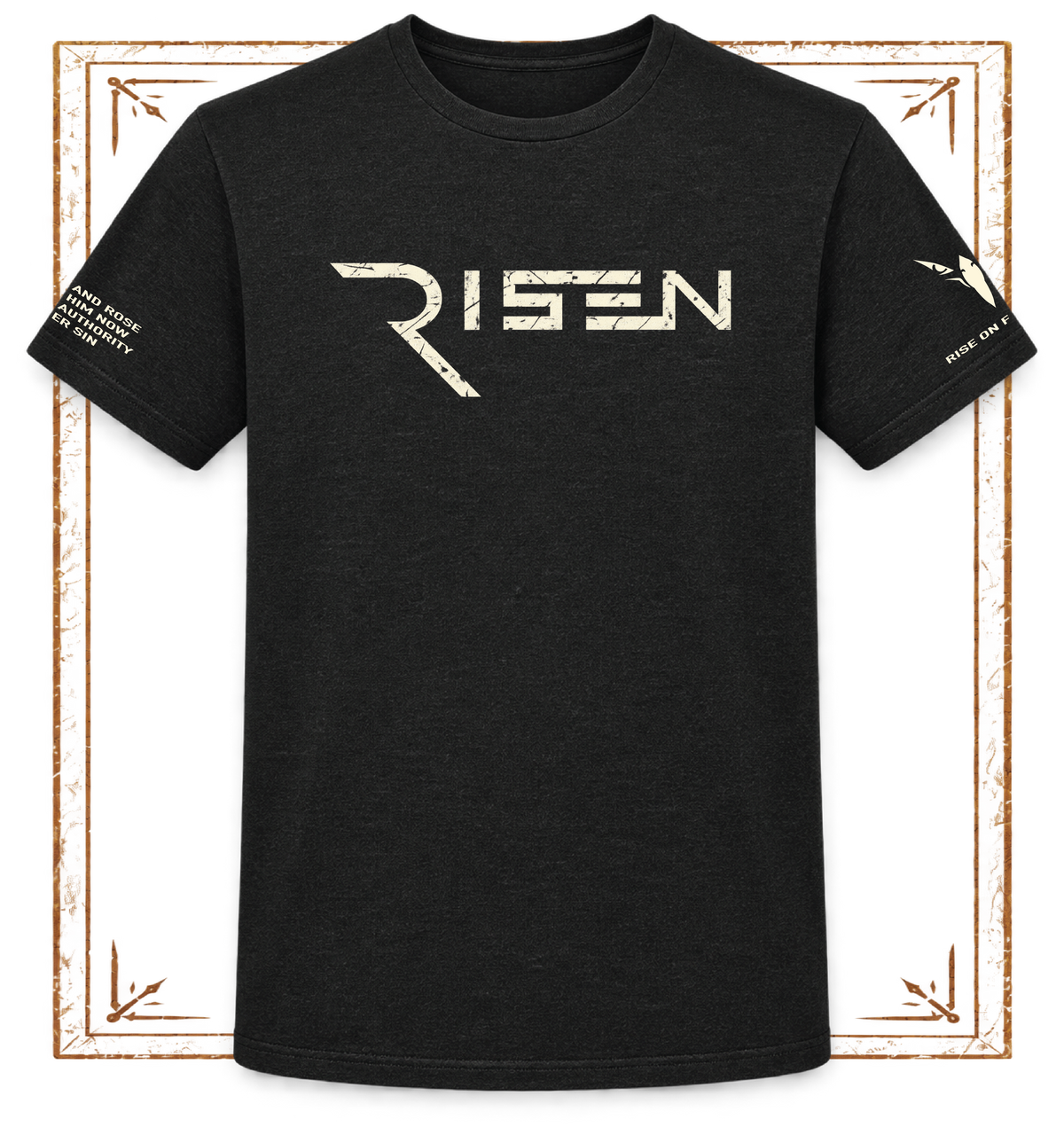 RISEN - Antique Bone ✦ Fellowship Tee ✦ Black