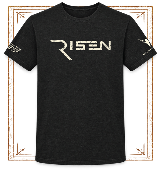 RISEN - Antique Bone ✦ Fellowship Tee ✦ Black