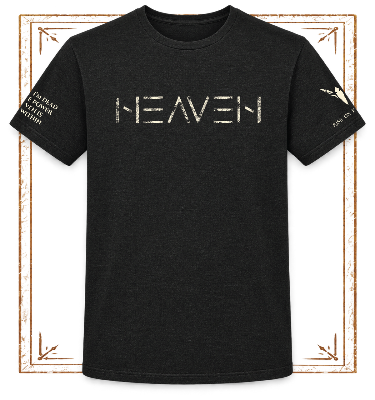 HEAVEN - Antique Bone ✦ Fellowship Tee ✦ Black