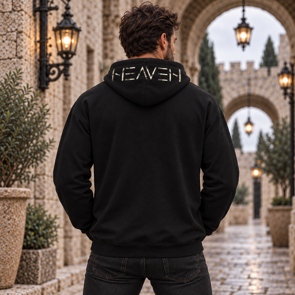 HEAVEN - Bone ✦ Watchman Hoodie ✦ Black