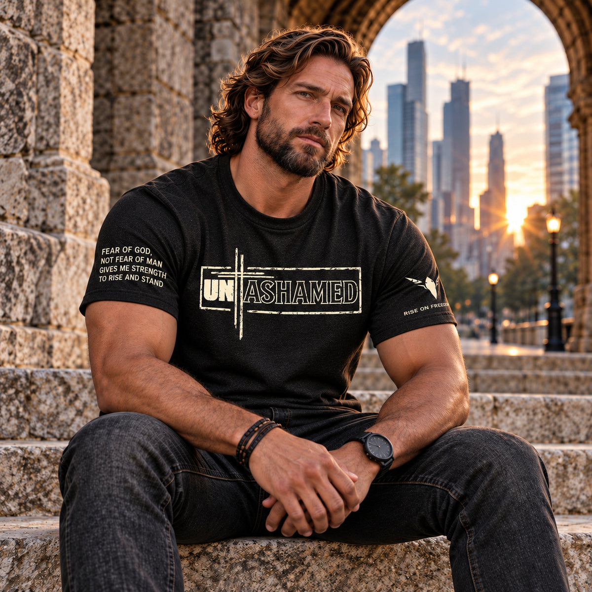 UNASHAMED - Antique Bone ✦ Fellowship Tee ✦ Black