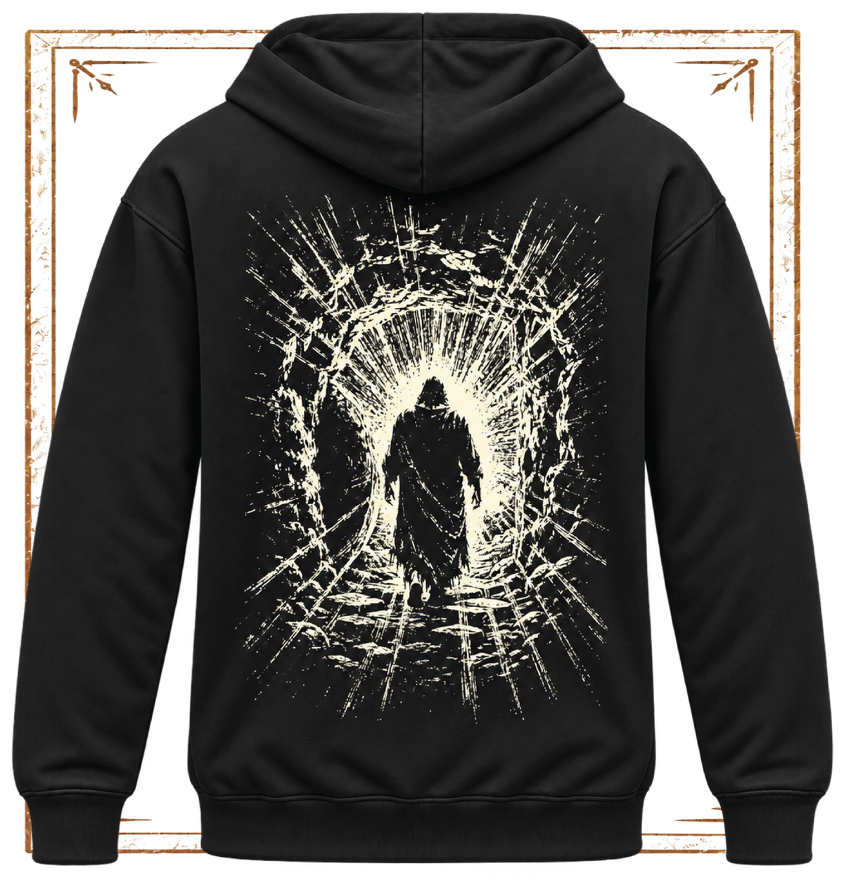 RISEN - Bone  ✦ Watchman Hoodie ✦ Black