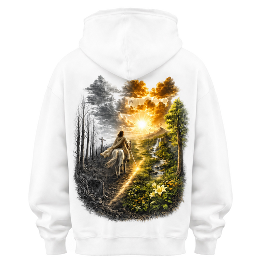 Light  REDEEMER  White  Hoodie